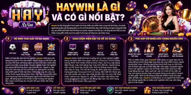 Haywin - Nhà Cái Giải Trí Thể Thao Cá Cược Uy Tín Số #1 2026 Haywin là gì và có gì nổi bật?